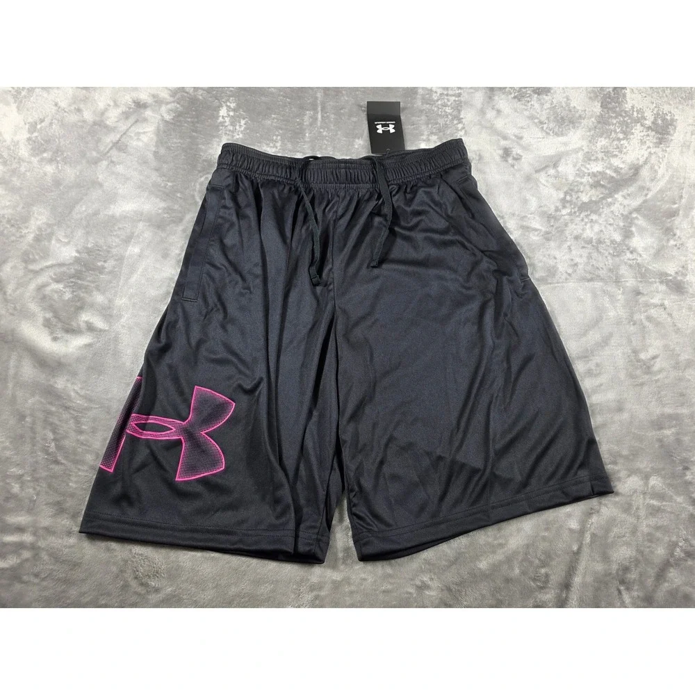 Under‎ Armour Tech Graphic Shorts Mens Medium Black Pink 1306443-019